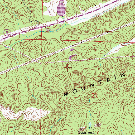 Topographic Map of Alabama Number One Mine, AL
