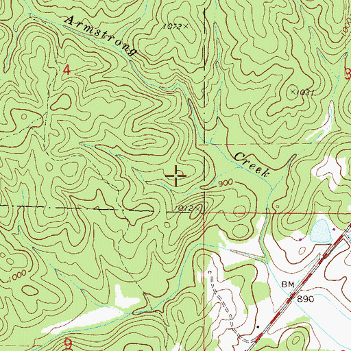 Topographic Map of Delta Mine, AL