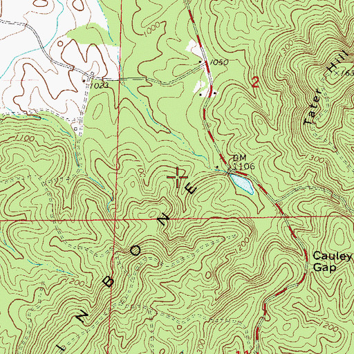 Topographic Map of Dye Prospect, AL