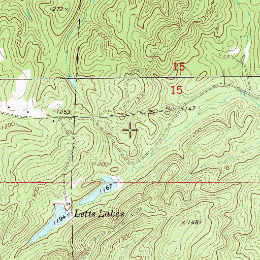 Topographic Map of Four Pits Prospect, AL