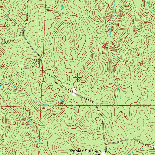 Topographic Map of Gibson Mine, AL