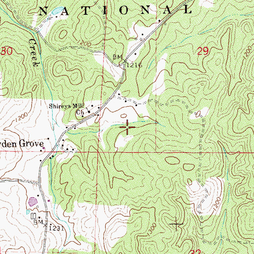 Topographic Map of Gopher Mine, AL