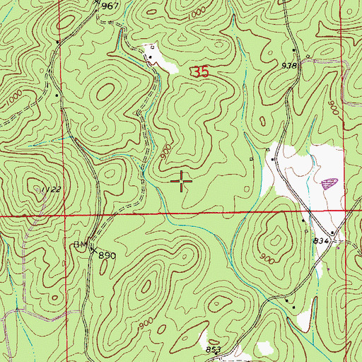 Topographic Map of Henderson Prospect, AL