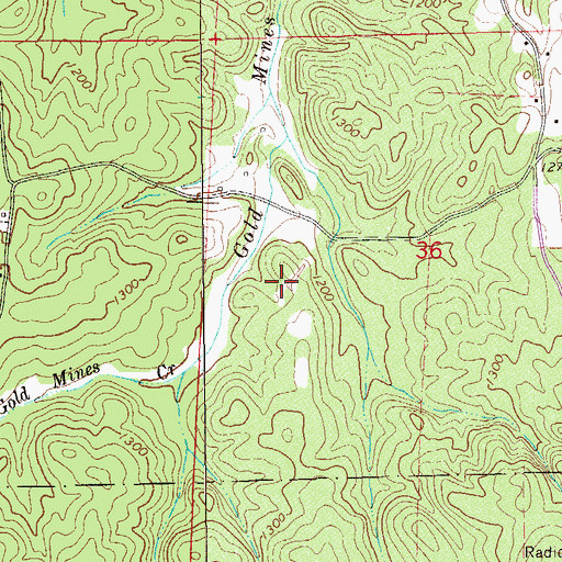 Topographic Map of Hurst Mine, AL