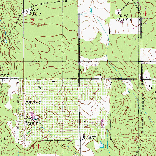 Topographic Map of Shull (historical), LA