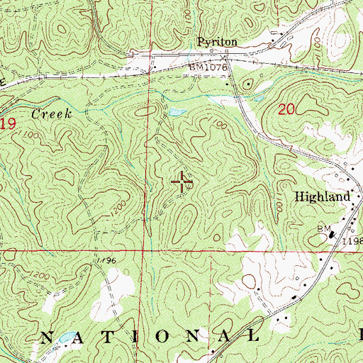 Topographic Map of May Mine, AL