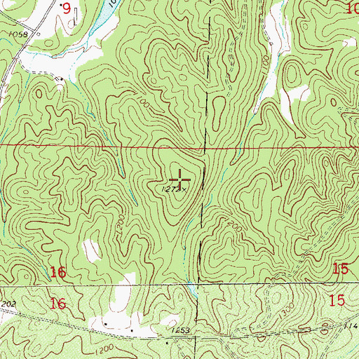 Topographic Map of McNamara Mine, AL