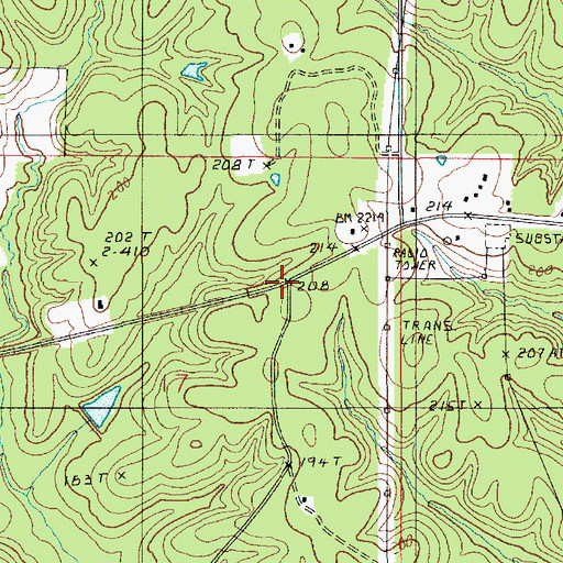 Topographic Map of Cane Ridge (historical), LA