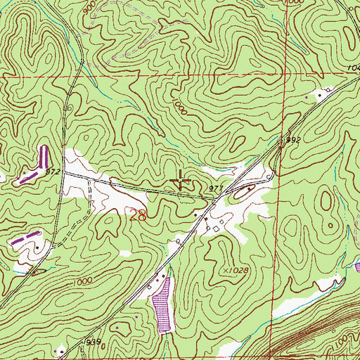 Topographic Map of Caver Mine, AL