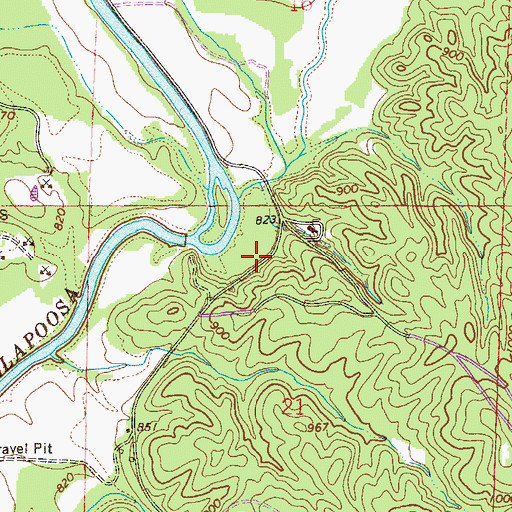 Topographic Map of Morris Mine, AL