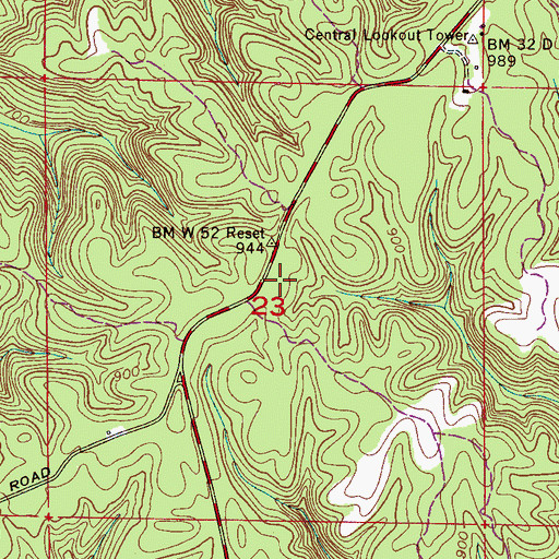 Topographic Map of Hunter Camp, AL