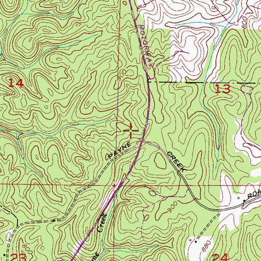 Topographic Map of Hurricane Creek Shooting Range, AL