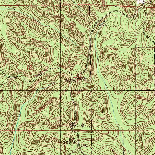 Topographic Map of Crossroad Cemetery, AL