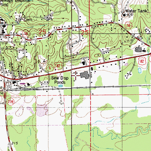 Topographic Map of Centreville Work Center, AL
