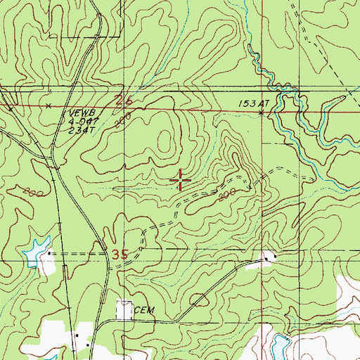 Topographic Map of Danville Post Office (historical), LA
