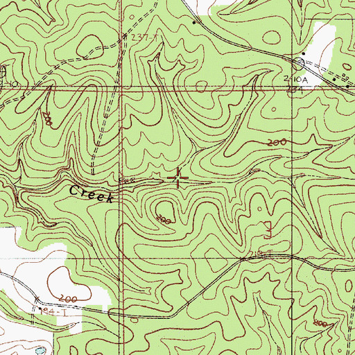 Topographic Map of Brackens Ditch, AL