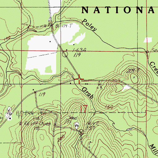Topographic Map of Marietta, AL