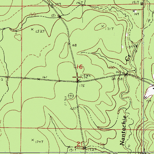 Topographic Map of Redemption School (historical), LA
