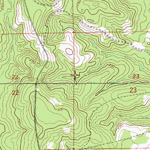 Topographic Map of Blue Spring Wildlife Management Area, AL