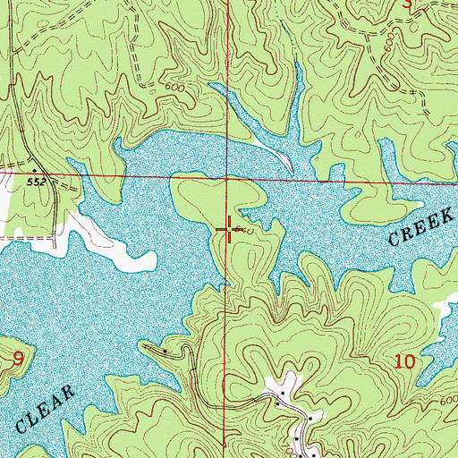 Topographic Map of Clear Creek Recreation Area, AL