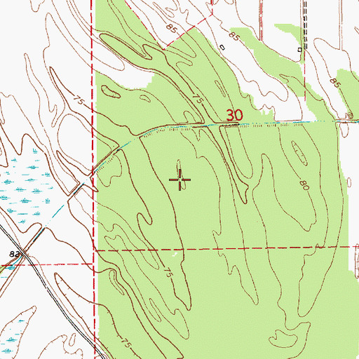 Topographic Map of Devel John Lake (historical), LA