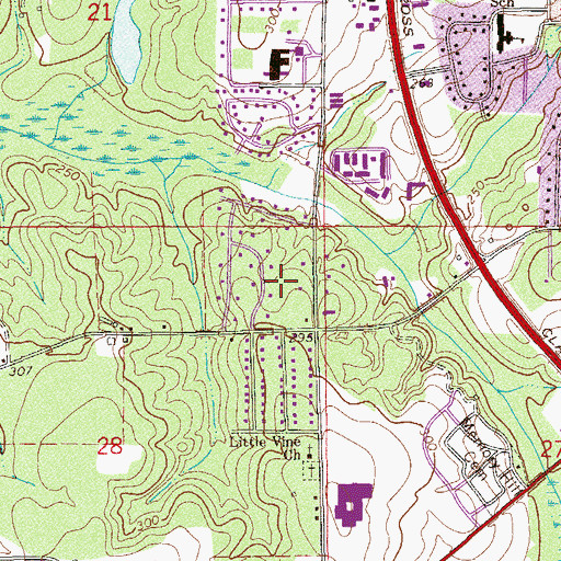 Topographic Map of Springdale, AL