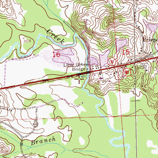 Topographic Map of Faith Temple, AL