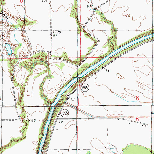 Topographic Map of Brannin Ferry (historical), LA