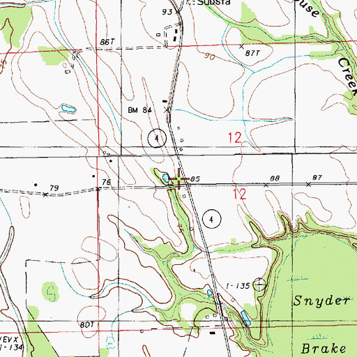 Topographic Map of Cordill School (historical), LA