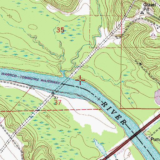 Topographic Map of Dubose Landing, AL