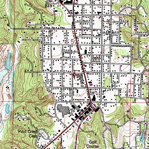 Topographic Map of Visitation Roman Catholic Church, AL