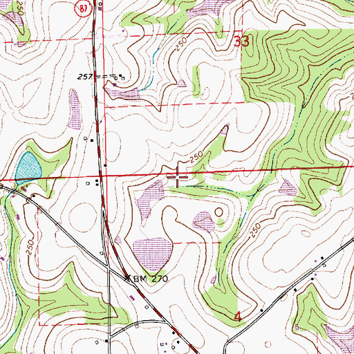 Topographic Map of Brewton Church, AL