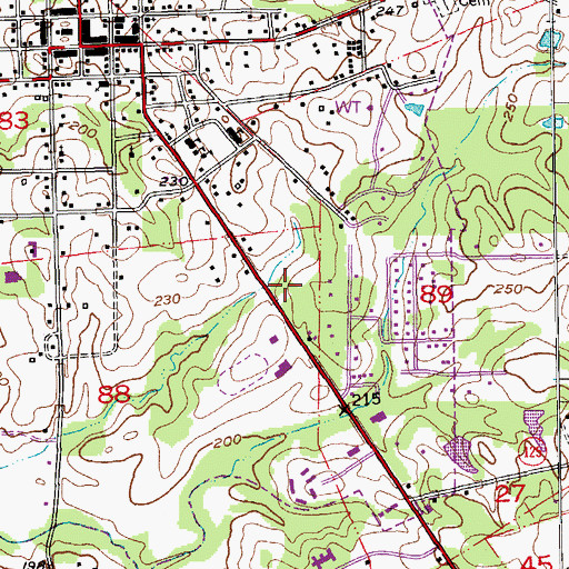 Topographic Map of Clinton Post Office, LA