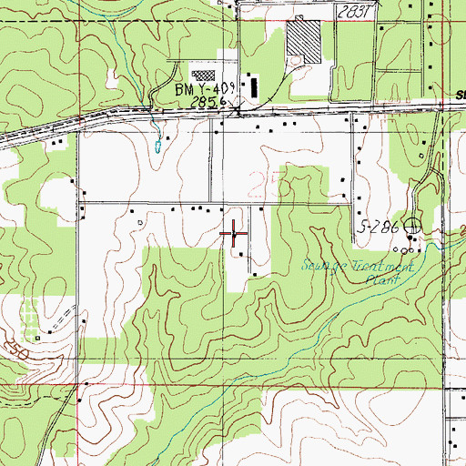 Topographic Map of West End Church, AL