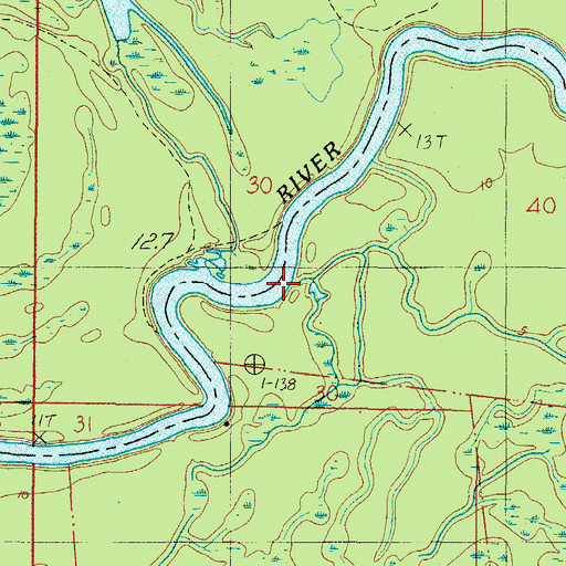 Topographic Map of Why Not Hunting Club, AL
