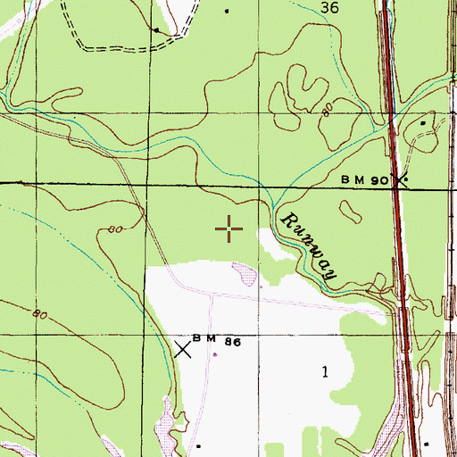 Topographic Map of Baggers Ferry (historical), AL