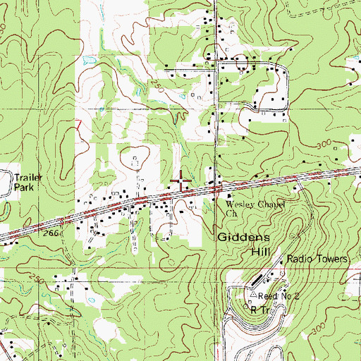 Topographic Map of Princeton Post Office, LA