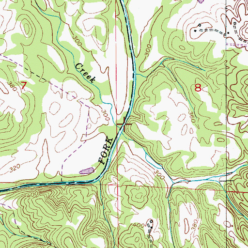 Topographic Map of Baltimore Ford, AL