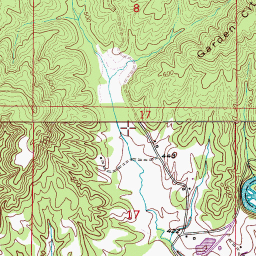 Topographic Map of Copperas Gap, AL