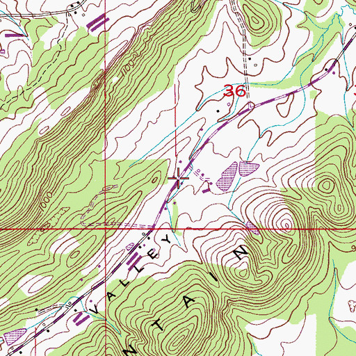 Topographic Map of Bird (historical), AL