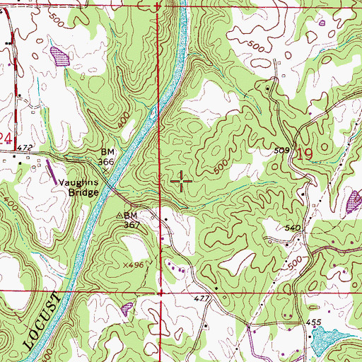 Topographic Map of Copeland Ford, AL
