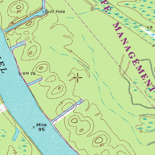 Topographic Map of Myette Point Oil and Gas Field, LA