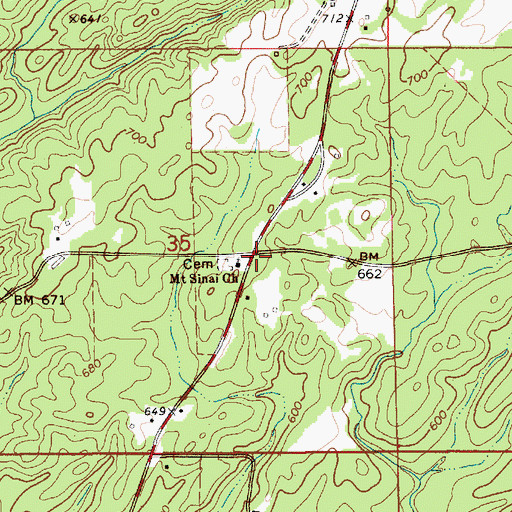 Topographic Map of Darden (historical), AL