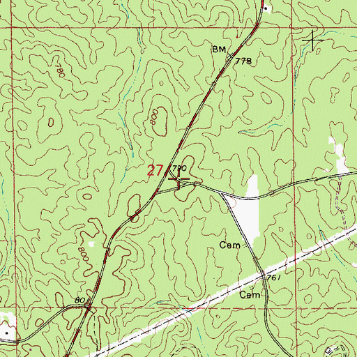 Topographic Map of Edward (historical), AL