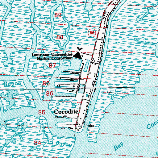 Topographic Map of Deep Saline Gas Field, LA