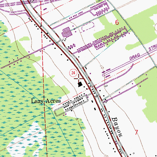 Topographic Map of Gray Post Office, LA