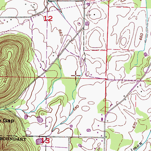 Topographic Map of Brown School (historical), AL