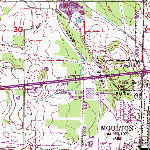 Topographic Map of Goodlett Pools, AL