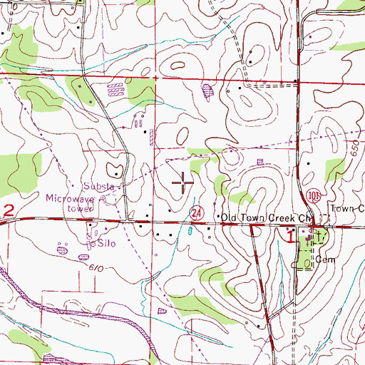 Topographic Map of Jamison School (historical), AL