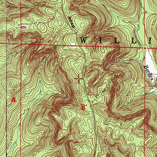Topographic Map of Mountain Spring School (historical), AL